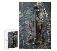 Puzzles for Adults 1000 PCS Vintage Violin Musical Instrument Jigsaws for Adults Puzzle Difficult Challenge Help The Brain Exercise Unique Challenge Game 1000 PCS