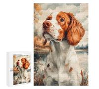 Puzzles for Adults 1000 PCS Welsh Springer Spaniel Jigsaw for Adults Relaxing Games Presents for Women Challenging Game Gifts 1000 PCS