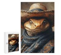 Puzzles for Adults 1000 PCS Western Snake Art Print Jigsaws for Adults Puzzle Difficult Challenge Help The Brain Exercise Unique Challenge Game 1000 PCS