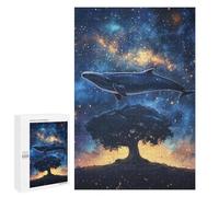 Puzzles for Adults 1000 PCS Whale Tree Galaxy Fantasy Jigsaws for Adults Puzzle Difficult Challenge Help The Brain Exercise Unique Challenge Game 1000 PCS