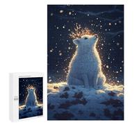 Puzzles for Adults 1000 PCS White Deer in Snow Jigsaw for Adults Relaxing Games Analysis And Logic Unique Birthday And Xmas Gifts 1000 PCS
