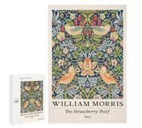 Puzzles for Adults 1000 PCS William Morris Strawberry Thief Vintage Jigsaw for Teenagerss Pattern Assembly Parent-child Interaction Beautiful Design Game 1000 PCS