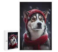 Puzzles for Adults 1000 PCS Winter Husky Portrait-1 Puzzles for Adults Hands-on Game But Fun And Humorous Christmas Birthday Gifts 1000 PCS