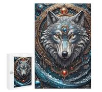 Puzzles for Adults 1000 PCS Wolf Metal Waves Jigsaw for Adults Relaxing Games Analysis And Logic Unique Birthday And Xmas Gifts 1000 PCS