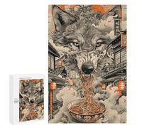 Puzzles for Adults 1000 PCS Wolf Ramen Noodles Japan Jigsaw for Adults Relaxing Games Analysis And Logic Unique Birthday And Xmas Gifts 1000 PCS
