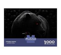 Puzzles for Adults 1000 Piece A Bear And A Crow Puzzle for Adults Brain Teaser Game Home Decoration Christmas Birthday Gifts 38x26cm/1000pcs