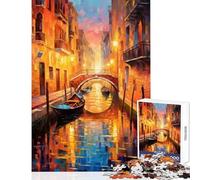 Puzzles for Adults 1000 Piece A Canal in Venice Educational Toy Birthday Gift for Educational Game Enhance Love between Couples Size 38x52cm