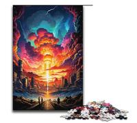 Puzzles for Adults 1000 Piece A City on A Strange And Psychedelic Planet Jigsaw Birthday Present, Gifts for And Teenager Age 14 Years Up 1000 PCS(38x26cm)
