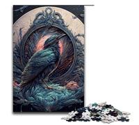 Puzzles for Adults 1000 Piece A Fantasy Red Raven Pattern Assembly Help The Brain Exercise Addictive Toys to Cultivate Patience 75x50cm