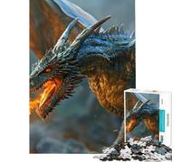 Puzzles for Adults 1000 Piece A Fire Breathing Dragon Educational Game Learning Educational Toys Secret Santa Gifts Improve Memory (Size 38x52cm)