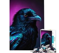 Puzzles for Adults 1000 Piece A Raven Curiosity Stress Free Brain Teaser Precise Cut for Seamless Matching Neat Gifts for Home Ornament (Size 38x52cm)