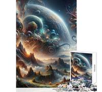 Puzzles for Adults 1000 Piece A Surreal Scene Toy Wall Decor Art Work Gift for Educational Game Enhance Love between Couples Size 38x52cm