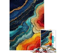 Puzzles for Adults 1000 Piece Abstract Geode Natural Art Print Stress Free Brain Teaser Precise Cut for Seamless Matching Neat Gifts for Home Ornament (Size 38x26cm)