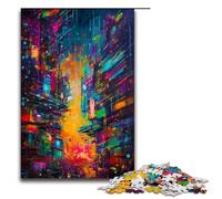 Puzzles for Adults 1000 Piece Abstract Neo Tokyo Jigsaw Birthday Present Gifts for And Teenager Age 14 Years Up 75x50cm