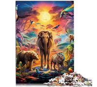 Puzzles for Adults 1000 Piece African animals Home Educational Games DIY Toys 26x38cm is ideal as gifts for the whole family