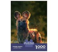 Puzzles for Adults 1000 Piece African Wild Dog Puzzle for Adults Relaxing Games Staycation Kill Time Unique Birthday And Xmas Gifts 70x50cm/1000pcs