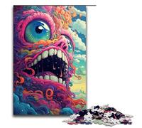 Puzzles for Adults 1000 Piece Alien Monster World by SplattersLots of Thick Color Pattern Assembly Help The Brain Exercise Addictive Toys to Cultivate Patience 75x50cm