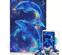 Puzzles for Adults 1000 Piece Amazing Dolphins, Impossible Game, Staycation Kill Time, Unique Gifts for Birthday And Christmas 38x26cm