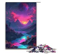 Puzzles for Adults 1000 Piece Amazing Neon Fantasy Nature Pattern Assembly Help The Brain Exercise Addictive Toys to Cultivate Patience 1000PCS(38x26cm)