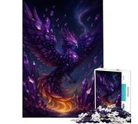 Puzzles for Adults 1000 Piece Amethyst Crystal Phoenix Digital Art Help The Brain Exercise But Fun And Humorous Toy Wall Decor for And from 14 Years And over (38x26cm)