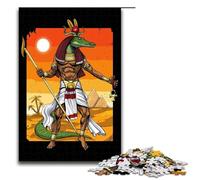Puzzles for Adults 1000 Piece Ancient Egyptian God Sobek Pattern Assembly Help The Brain Exercise Addictive Toys to Cultivate Patience 75x50cm