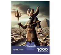Puzzles for Adults 1000 Piece Ancient Egyptian God Statue Jigsaw for Adults Relax Games Difficult Hard Unique Birthday And Xmas Gifts 38x26cm/1000pcs