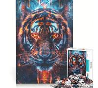Puzzles for Adults 1000 Piece Ancient Ritual Tiger, Impossible Game, Staycation Kill Time, Unique Gifts for Birthday And Christmas 38x26cm