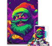 Puzzles for Adults 1000 Piece Angry Santa Claus Toy Intellectual Game Analysis And Logic Gift Birthday (50x75cm)
