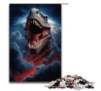 Puzzles for Adults 1000 Piece Angry Tyrannosaurus Rex Pattern Assembly Help The Brain Exercise Addictive Toys to Cultivate Patience 1000 PCS(75x50cm)