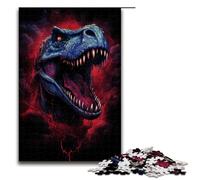 Puzzles for Adults 1000 Piece Angry Tyrannosaurus Rex Pattern Assembly Help The Brain Exercise Addictive Toys to Cultivate Patience 1000 PCS(75x50cm)