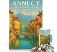 Puzzles for Adults 1000 Piece Annecy Venice of The Alps | Precision cutting Artists Collection, Fine Art Stress Reduction Gifts 38x26cm