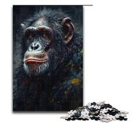 Puzzles for Adults 1000 Piece Ape Chimpanzee Portrait Toy Intellectual Game Is Ideal As A Gift for The Whole Family 75x50cm