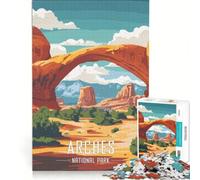 Puzzles for Adults 1000 Piece Arches National Park Poster, DIY Toys, Challenging To Complete, Artists Collection, Fine Art 38x26cm