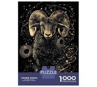Puzzles for Adults 1000 Piece Aries Zodiac Horoscope Astrology Jigsaw for Adults Relax Games Difficult Hard Unique Birthday And Xmas Gifts 70x50cm/1000pcs