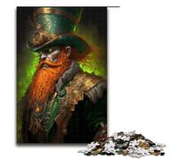 Puzzles for Adults 1000 Piece Armored Leprechaun Pattern Assembly Help The Brain Exercise Addictive Toys to Cultivate Patience 75x50cm