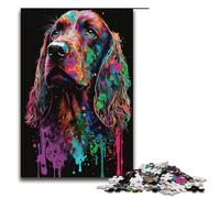 Puzzles for Adults 1000 Piece Art Beagle Pattern Assembly Help The Brain Exercise Addictive Toys to Cultivate Patience 1000PCS(38x26cm)