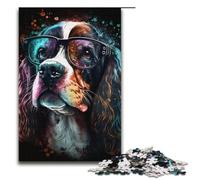 Puzzles for Adults 1000 Piece Art Colourful Dogs Pattern Assembly Help The Brain Exercise Addictive Toys to Cultivate Patience 1000 PCS(38x26cm)