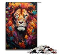 Puzzles for Adults 1000 Piece Art Colourful Lions Pattern Assembly Help The Brain Exercise Addictive Toys to Cultivate Patience 1000 PCS(75x50cm)