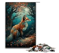 Puzzles for Adults 1000 Piece Art Fox Under The Tree Pattern Assembly Help The Brain Exercise Addictive Toys to Cultivate Patience 1000 PCS(75x50cm)