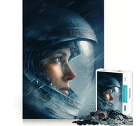 Puzzles for Adults 1000 Piece Astronaut in A Blizzard Precise Cut Art Brain Skill Play Relax Play Time Christmas Art Gift (38x26cm)