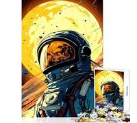 Puzzles for Adults 1000 Piece Astronaut in Space with Planet Background Jigsaw Puzzles 1000 Educational Game Gifts for Women Men Difficult Challenge (38x52cm)