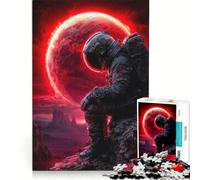 Puzzles for Adults 1000 Piece Astronaut on Red Planet, DIY Toys, Challenging To Complete, Artists Collection, Fine Art 38x52cm