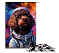 Puzzles for Adults 1000 Piece Astronaut Poodle by SplattersLots of Thick Color Jigsaw Puzzle Home Educational Games DIY Toys Great Gift for Games 75x50cm