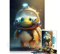 Puzzles for Adults 1000 Piece Astronaut Space Turtle Precise Cut Art Brain Skill Play Relax Play Time Christmas Art Gift (50x75cm)