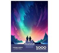 Puzzles for Adults 1000 Piece Aurora Galaxy Night Couple Jigsaw for Adults Relax Games Difficult Hard Unique Birthday And Xmas Gifts 70x50cm/1000pcs