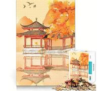 Puzzles for Adults 1000 Piece Autumn in Japan Precise Cut Art Brain Skill Play Relax Play Time Christmas Art Gift (38x52cm)
