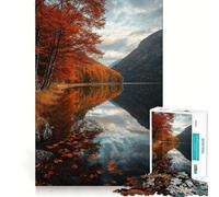 Puzzles for Adults 1000 Piece Autumn Lake Reflection Precise Cut Art Brain Skill Play Relax Play Time Christmas Art Gift (50x75cm)