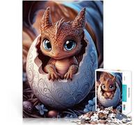 Puzzles for Adults 1000 Piece Baby Dragon Hatchling Easter Schwierig und herausfordernd Wohnkunstdekor38x26cm