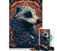 Puzzles for Adults 1000 Piece Badger Mystical Precise Cut Art Brain Skill Play Relax Play Time Christmas Art Gift (38x26cm)