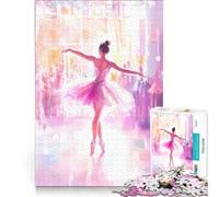 Puzzles for Adults 1000 Piece Ballet Dancer in Pink, Toy Wall Decor, Challenging To Complete, Unique Birthday And Gifts 38x52cm